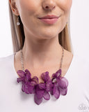 Paparazzi - Fancy Fabric - Purple Necklace