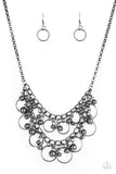 Paparazzi - Warning Bells - Black Necklace