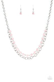 Paparazzi - Block Party Princess - Pink Necklace