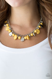 Paparazzi - Flirtatiously Florida - Yellow Necklace