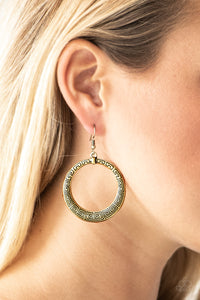 Paparazzi - Mayan Mantra - Brass Earrings