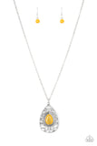 Paparazzi - Modern Majesty - Yellow Long Necklace