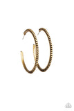 Paparazzi - Totally On Trend - Brass Hoop Earrings