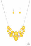 Paparazzi - Demi-Diva - Yellow Necklace