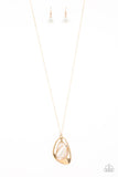 Paparazzi - Asymmetrical Bliss - Long Gold Necklace