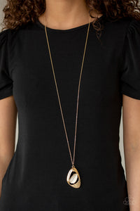 Paparazzi - Asymmetrical Bliss - Long Gold Necklace