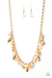 Paparazzi - Downstage Dazzle - Gold Necklace