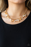 Paparazzi - Downstage Dazzle - Gold Necklace