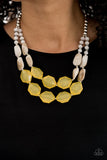 Paparazzi - Seacoast Sunset - Yellow Necklace