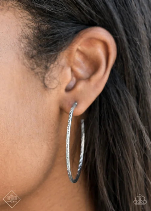 Paparazzi - Rural Reserve - Silver Hoop Earrings