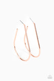 Paparazzi - City Curves - Copper Hoop Earrings