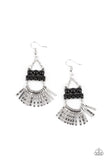 Paparazzi - A FLARE For Fierceness - Black Earrings
