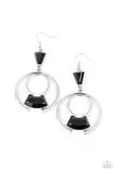 Paparazzi - Deco Dancing - Black Earrings