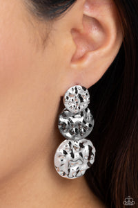 Paparazzzi - Triple Threat Texture - Multicolored Earrings