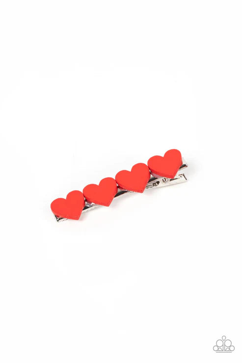 Paparazzi - Sending You Love - Red Hair Clip
