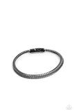 Paparazzi - Cable Train - Black Magnetic Urban Bracelet