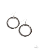 Paparazzi - Gritty Glow - Silver Earrings