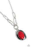 Paparazzi - Sandstone Stroll - Red Necklace