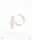 Paparazzi - GLITZY By Association - Gold Hoops Earrings