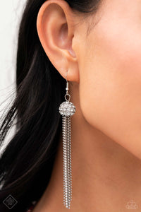 Paparazzi - Polished Paramount - White Earrings