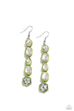 Paparazzi - Developing Dignity - Green Earrings