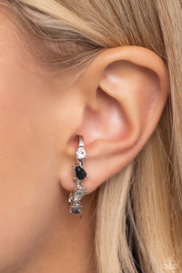 Paparazzi - Trendy Twists - Black Earrings