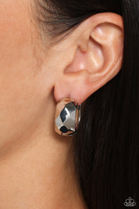 Paparazzi - Patterned Past - Silver Hoop Earrings