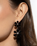 Paparazzi - A Blast of Blossoms - Black Earrings