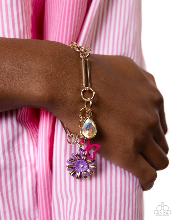 Paparazzi - Aerial Accomplishment - Purple Charm Bracelet