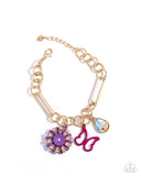 Paparazzi - Aerial Accomplishment - Purple Charm Bracelet