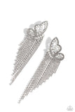 Paparazzi - Aerial Accent - White Post Earrings