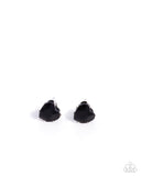 Paparazzi - Sweetheart Stunner - Black Post Earrings