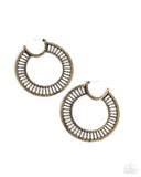 Paparazzi - Set the Scene - Brass Hoop Earrings