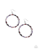 Paparazzi - Bounce Around - Purple Earrings