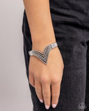 Paparazzi - Pressure Point - White Cuff Bracelet