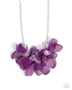Paparazzi - Fancy Fabric - Purple Necklace