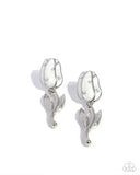 Paparazzi - Timeless Tulip - White Earrings