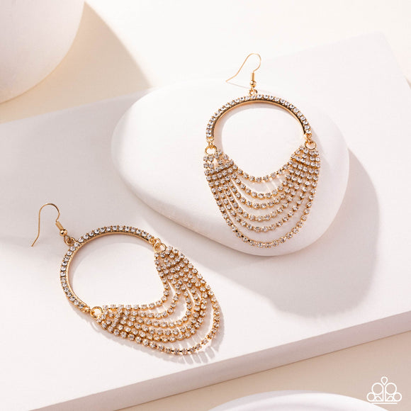 Paparazzi - Ostentatious Opulence - Gold Earrings