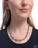 Paparazzi - Boogie Bling - White Necklace