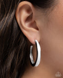 Paparazzi - Painted Prowess - White Earrings