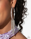 Paparazzi - Jaw-Dropping Jubilee - Silver Rhinestone Earrings