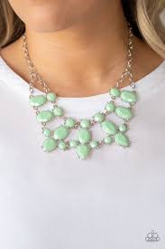 Paparazzi - Goddess Glow - Green Necklace