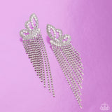 Paparazzi - Aerial Accent - White Post Earrings