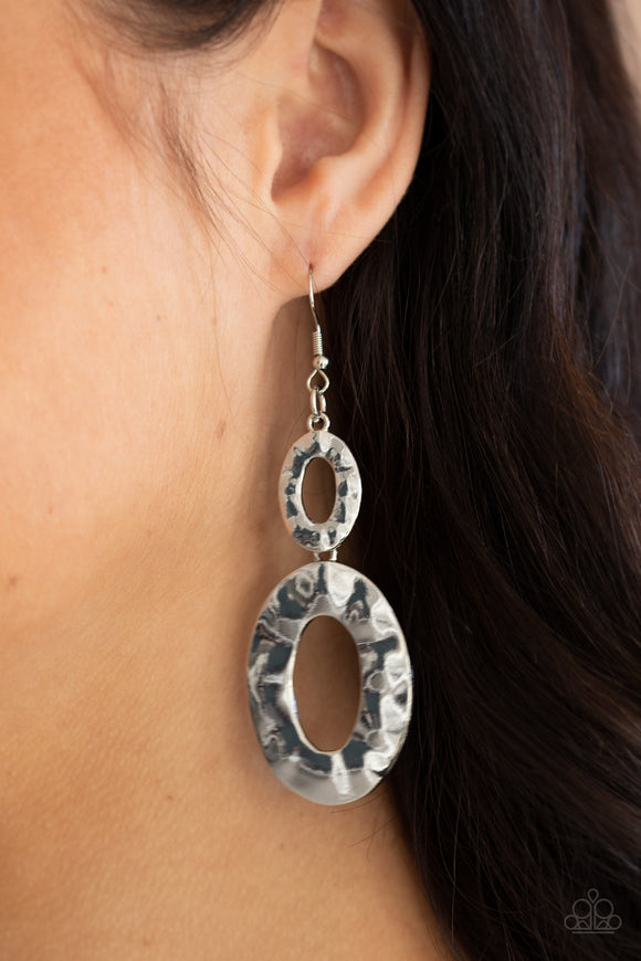 Paparazzi - Bring On The Basics - Silver Earrings