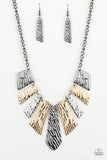 Paparazzi Accessories - Texture Tigress - Multi Necklace - Travona's Dazzling Jewels