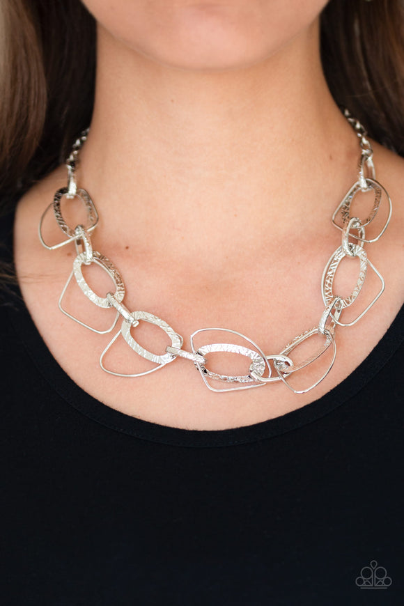 Paparazzi Accessories - Very Avant-Garde - Silver Necklace - Travona's Dazzling Jewels