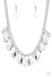 Paparazzi Accessories - Fringe Fabulous - White Necklace - Travona's Dazzling Jewels