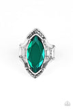 Paparazzi Accessories - Leading Luster - Green Ring - Travona's Dazzling Jewels