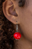 Paparazzi - Effortlessly Everglades - Red Wooden Necklace