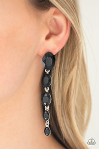 Paparazzi Accessories - Red Carpet Radiance - Black Post Earrings - Travona's Dazzling Jewels